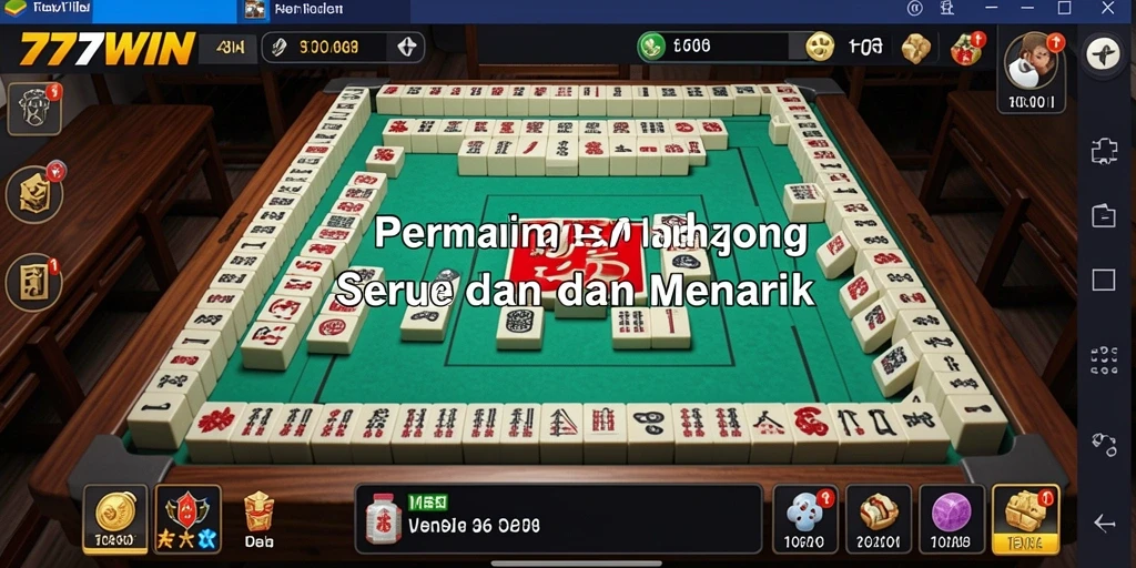 Tampilan menarik dari gameplay 777WIN yang penuh strategi Mahjong.