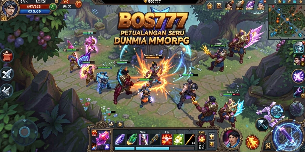 Tangkapan layar gameplay seru dari BOS777 menunjukkan pengalaman MMORPG yang mendalam.