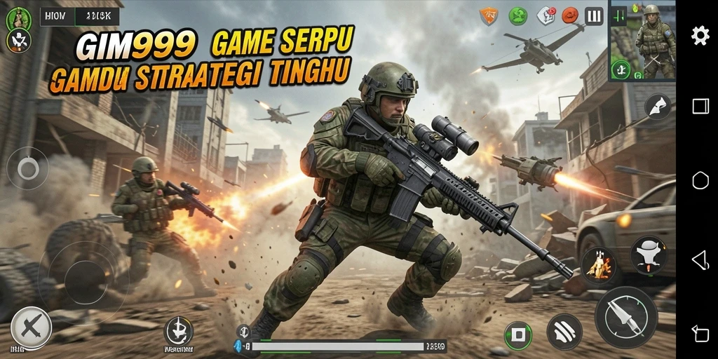 Tampilan gameplay menegangkan dalam GIM999 yang memukau.