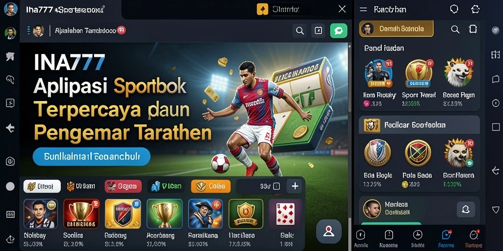 Tampilan screenshot INA777 menampilkan fitur taruhan olahraga yang menarik.