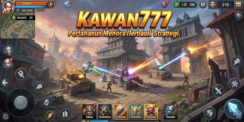 Screenshot KAWAN777 menampilkan pertempuran Tower Defense yang mendebarkan dan menegangkan.