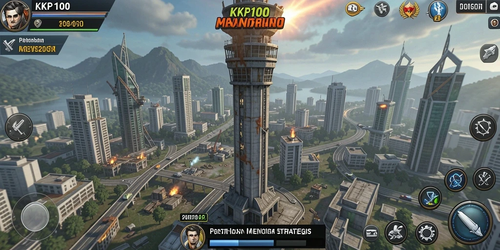 Tangkapan layar KPK100 menunjukkan aksi pertahanan menara yang intens.