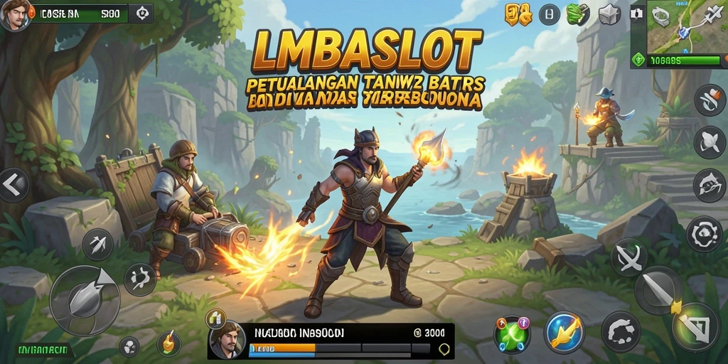 Tampilan gameplay LMBASLOT dalam dunia terbuka yang mengesankan.