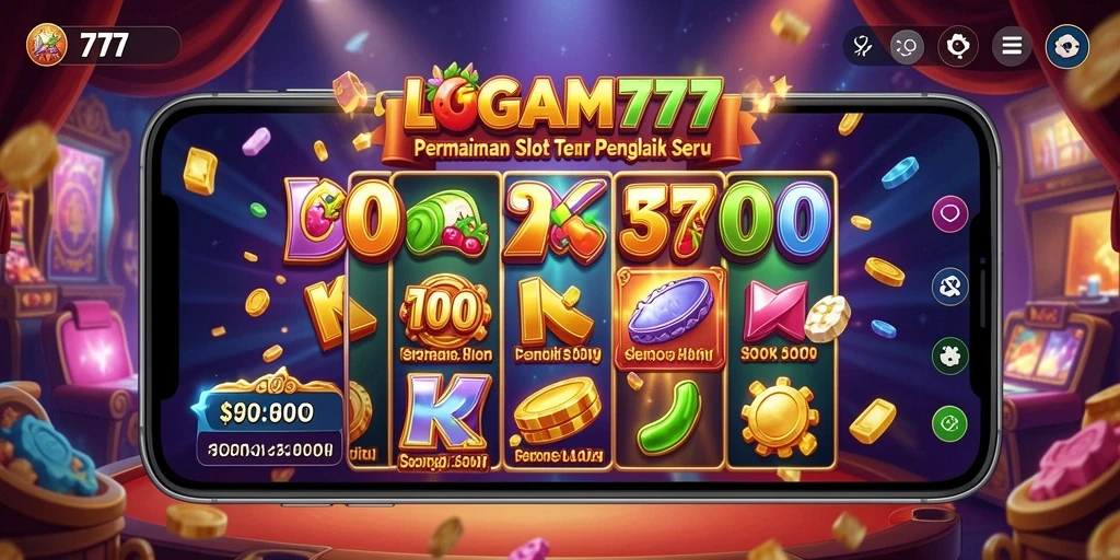 Gameplay LOGAM777 dengan grafis slot yang menarik.