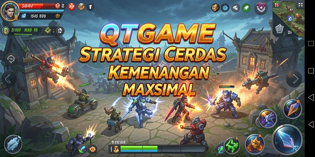 Tampilan gameplay QTGAME dengan strategi mendebarkan.