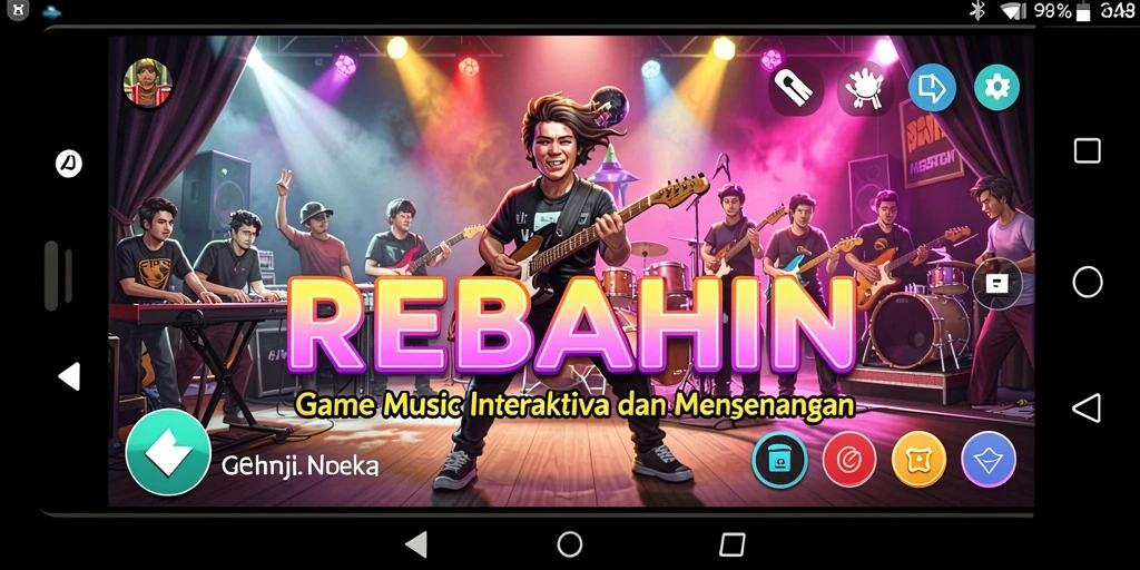 Tampilan gameplay interaktif yang seru dalam REBAHIN.