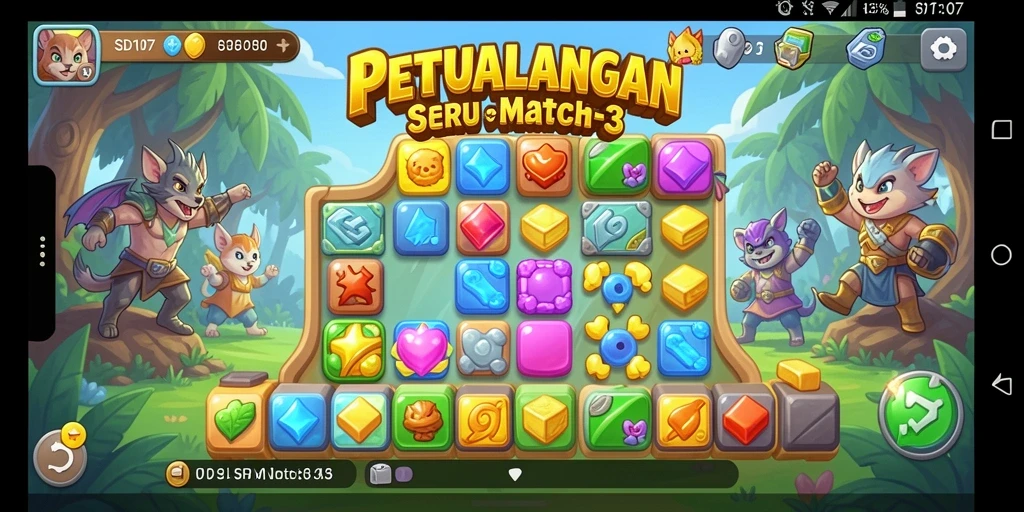 Tampilan menarik dari gameplay <strong>SD107</strong> yang penuh warna.