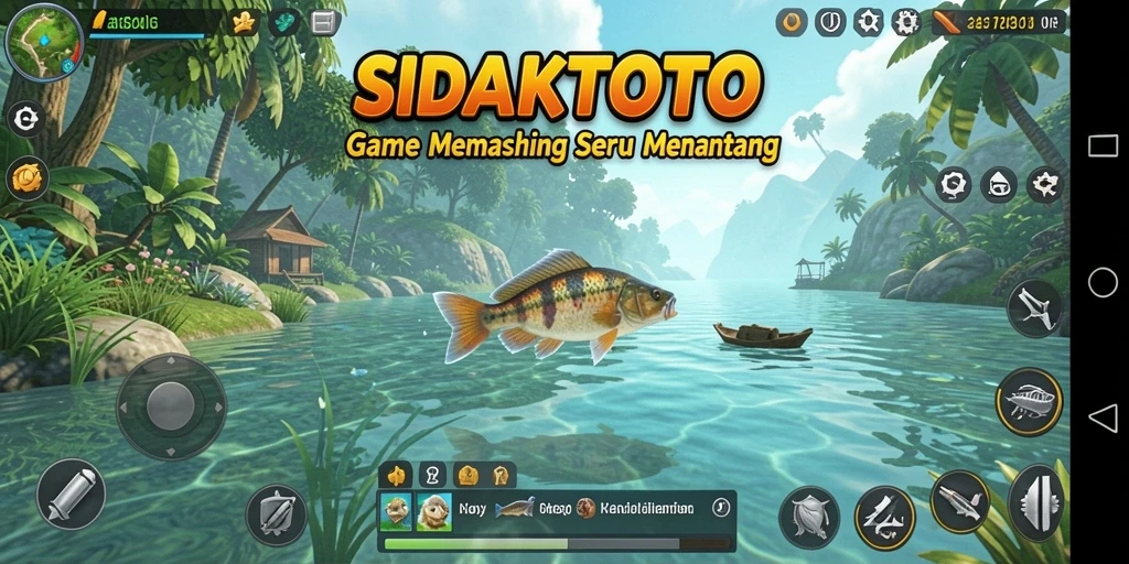 Tampilan menarik dari gameplay SIDAKTOTO dengan aksi memancing.