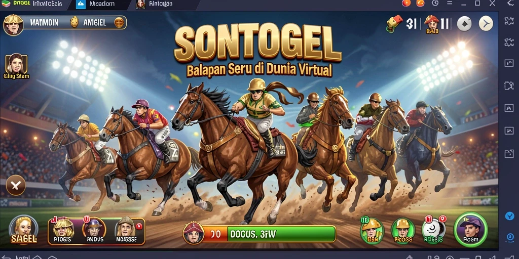 Gameplay mendebarkan dari SONTOGEL dengan balapan mobil.