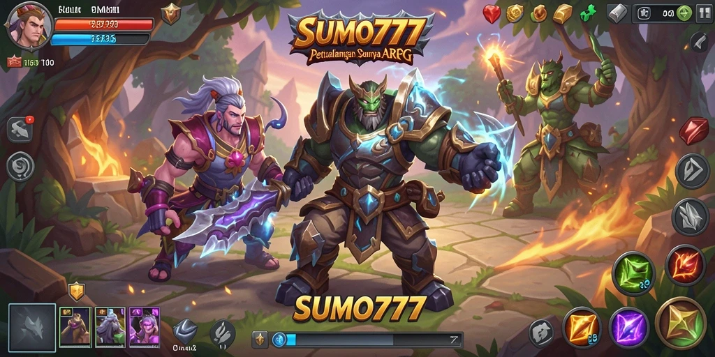 Tampilan gameplay menarik dari SUMO777 dalam petualangan ARPG.