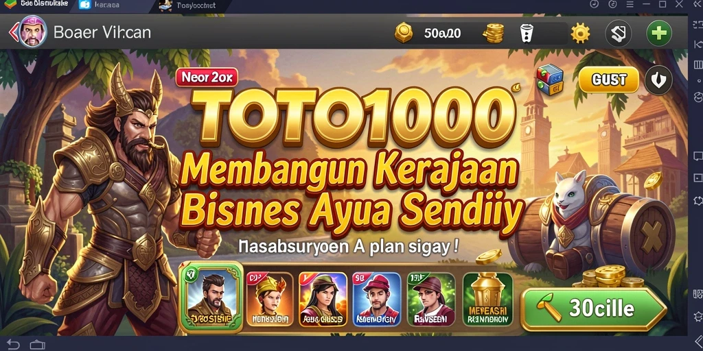 Tampilan gameplay TOTO1000 yang menarik dan interaktif.