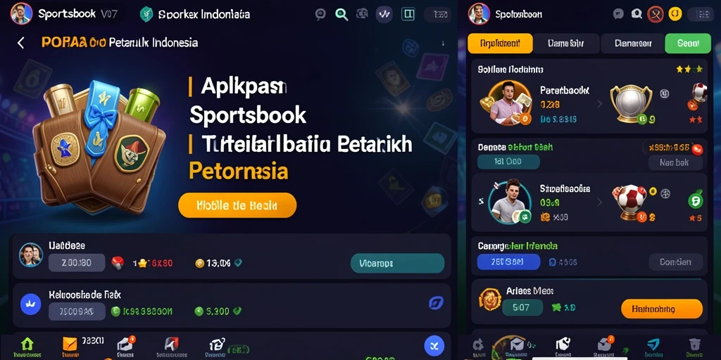 Tangkapan layar gameplay V07 menampilkan taruhan olahraga yang menarik.