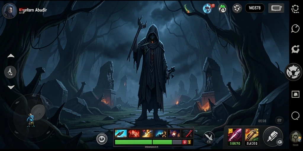 Tangkapan layar gameplay WE878 menampilkan suasana horor yang mendebarkan.