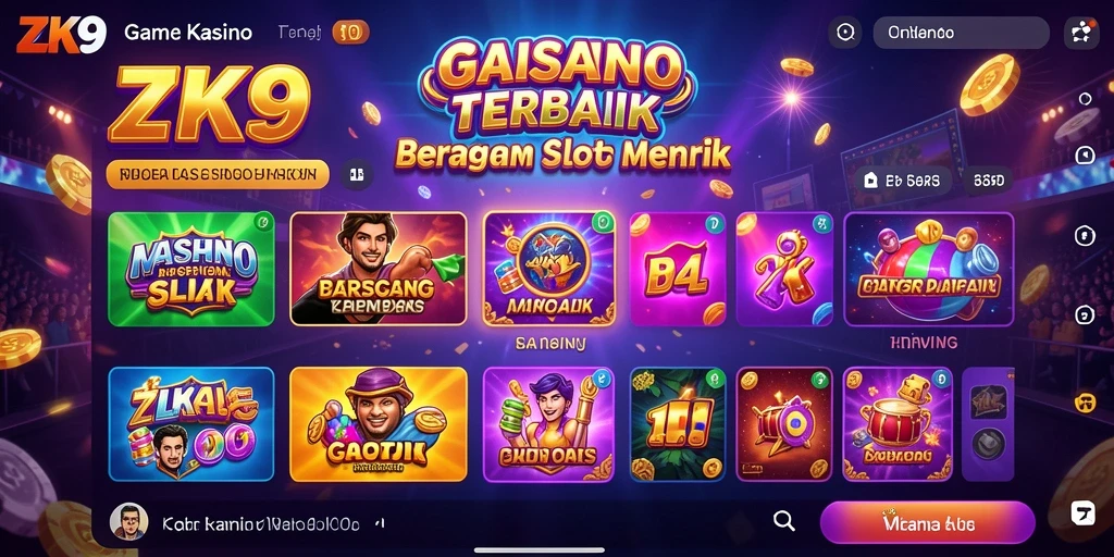Tampilan gameplay menarik di ZK9 yang menghadirkan slot klasik dan modern.
